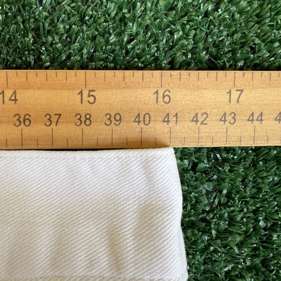 VTG Ralph Lauren Jeans Womens 32x31 White Black Label Flared USA Gold Pony Y2K - Picture 14 of 16